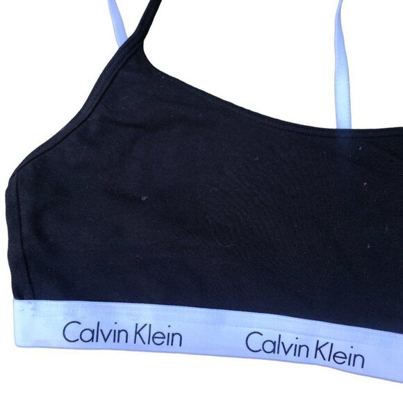 Calvin Klein Sports Bra Medium Black/White - Picture 5 of 7